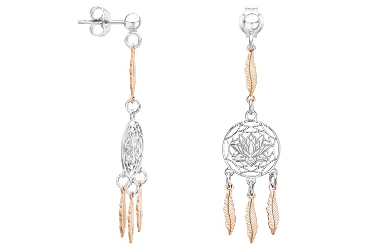 [11845000RODR] Silver 925 dream catcher earring